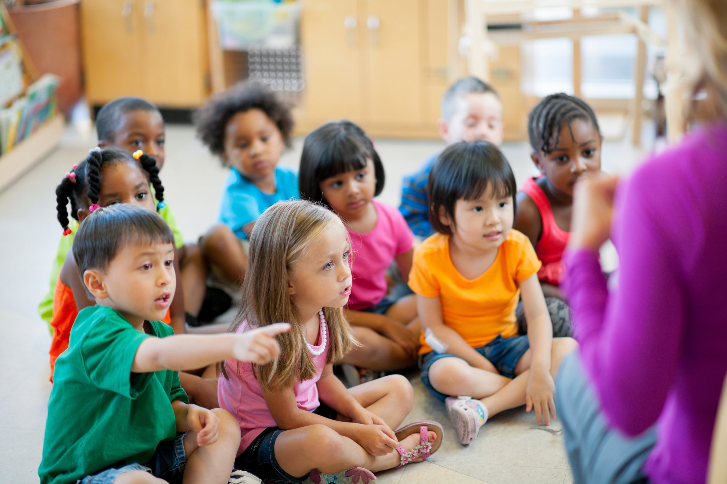 Pre-schoolers in classroom